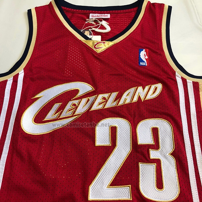 Camiseta Cleveland Cavaliers LeBron James #23 Mitchell & Ness 2003-04 Rojo